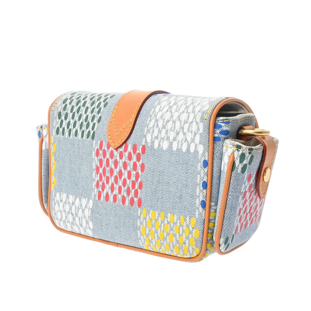 Louis Vuitton Denim Damier Bag Multicolor Cargo Shoulder Wallet Wearable